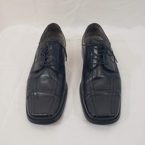 Stacy Adams Black Leather Oxford Lace Up Square Toe Dress Shoes Mens 9 main image 12